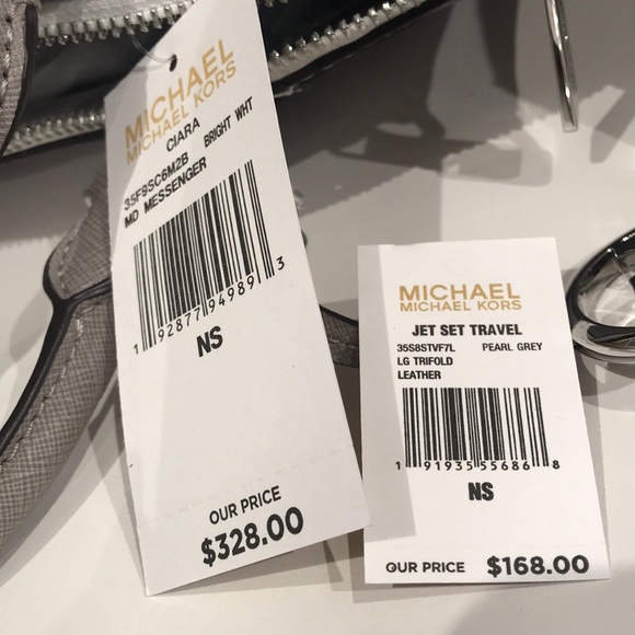 2pc Michael Kors Ciara satchel trifold wallet set - Picture 7 of 7